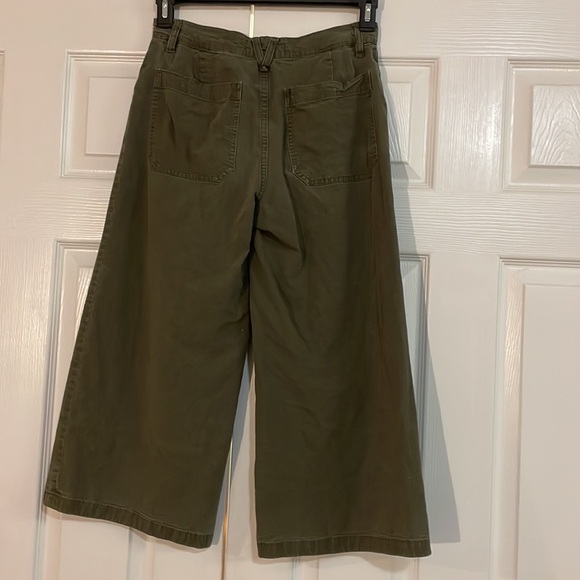 J.Crew Point Sur wide leg cropped trousers 28. Dark green - Picture 3 of 15